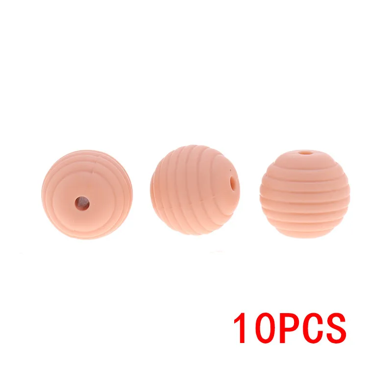 Peachy54 10 шт. Детские Жевательные силиконовые бусины цветок DIY Детские Прорезыватели для зубов Бабочка ожерелье без БФА DIY держатель для соски аксессуары - Цвет: Peachy54