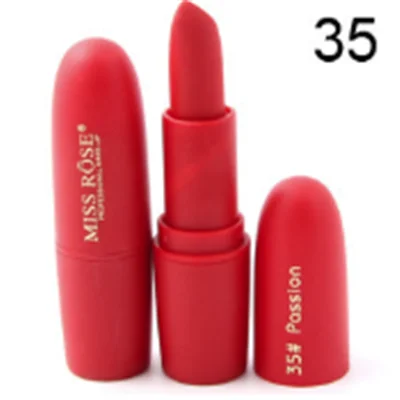 color 35 Горячая Распродажа, сексуальные красные губы, матовая бархатная губная помада, карандаш, косметический стойкий тинт для губ, пигмент, макияж, телесный, коричневый, губная помада, матовая губная помада - Цвет: color 35