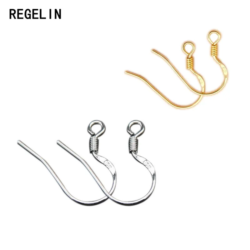 Серьги Крючки REGELIN сережки из серебра 925 пробы 10 шт. 15x18 мм|jewelry hook|hook jewelrysilver ear hooks |