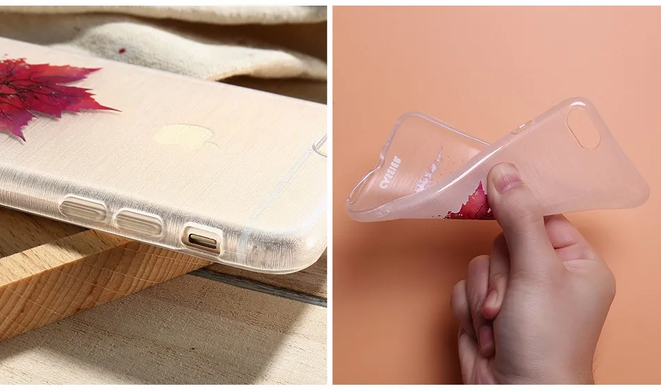 Caseier с тиснением и изображением узорчатый чехол для телефона для Iphone 5, 5s, se, 6, 6 S, 7, 8plus, мягкий, симпатичный, из ТПУ животных растения чехол для iPhone 5 5S SE Funda