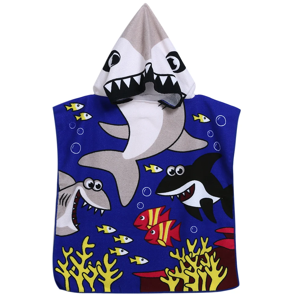 Детские полотенца милое мультяшное пляжное полотенце с капюшоном мягкое банное