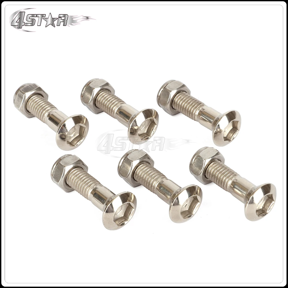 Motorbike Iron Sliver M8 6Pcs * Universal Sprocket Bolts Screw For KTM YAMAHA SUZUKI HONDA KAWASAKI CRF KXF RMZ DRZ YZF KLX | Автомобили и