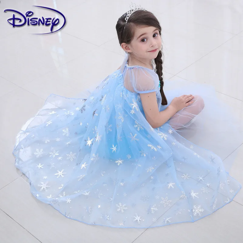 Disney Frozen Ice Romance aisha платье принцессы Эльза пышная вуаль модное с блестками |