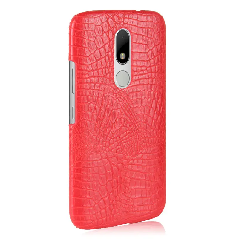 Чехол для Motorola Moto M XT1662 XT1663 Жесткий из крокодиловой кожи обложка на заднюю панель