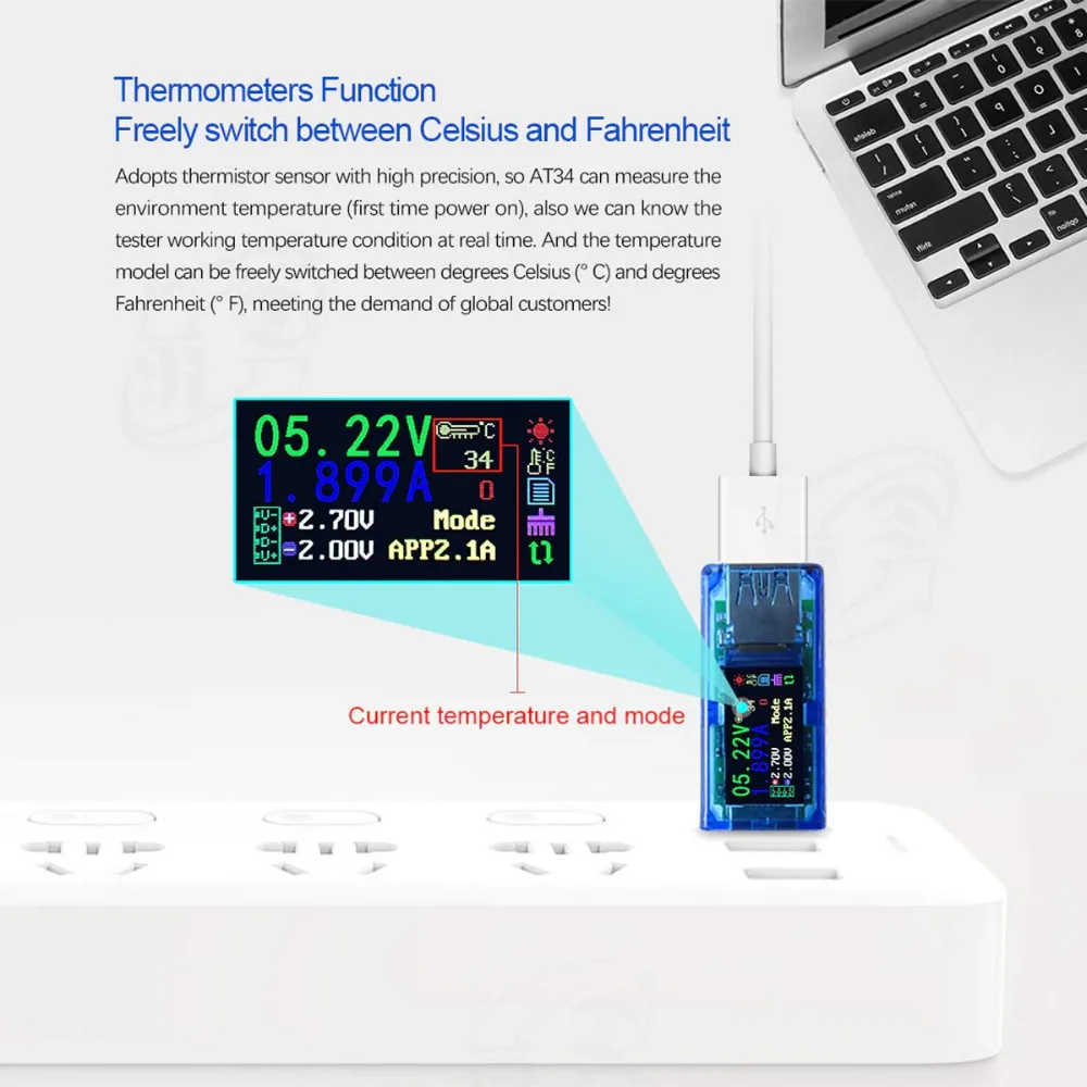 USB 3 0 цветной ЖК-Вольтметр Амперметр измеритель напряжения мультиметр батарея