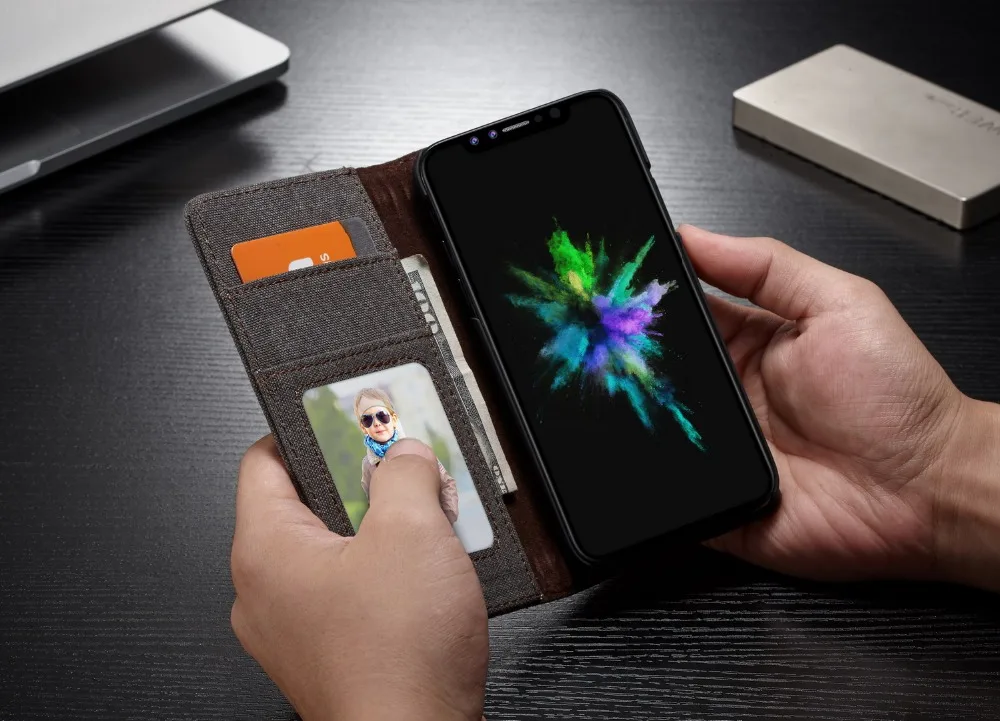 Чехол Me, брендовый Джинсовый чехол-книжка для Apple iPhone X, чехол-кошелек с подставкой для iPhone 8, 8 Plus, Джинсовый чехол с подставкой