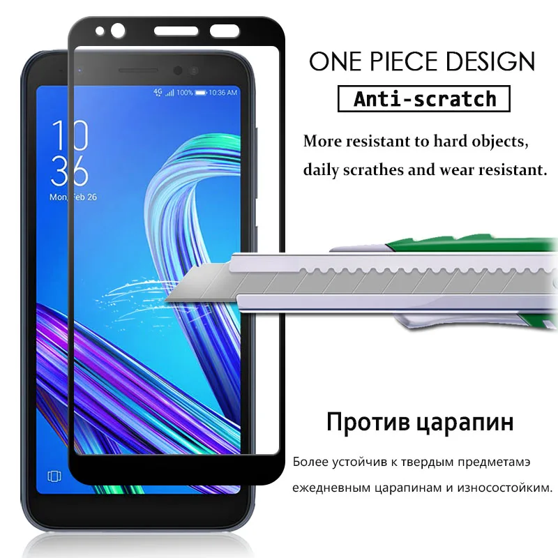 Закаленное стекло ZB602KL для Asus Zenfone Max Pro M1 полная защита экрана Защитная пленка