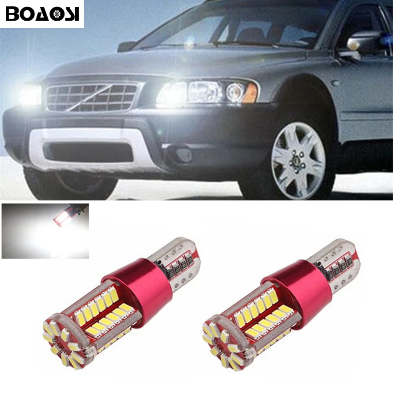 Автомобильная светодиодная лампа BOAOSI 2x T10 w5w 57smd 4014 canbus ширина лампы для Volvo S60L S80L