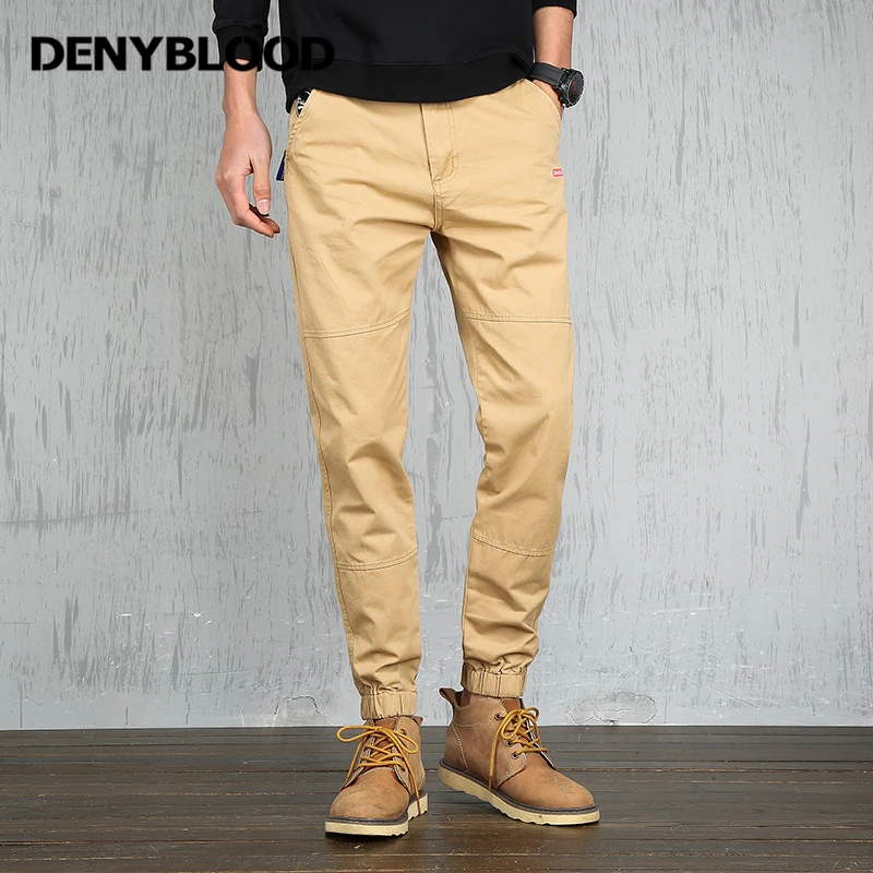 Джинсы карго denyкрови мужские брюки шаровары Новинка осени 2017 армейский зеленый