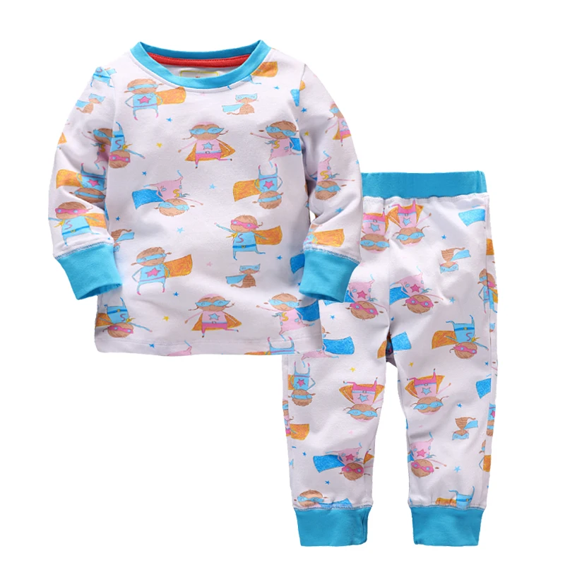 Весенне зимние пижамные комплекты для маленьких девочек осенняя мягкая одежда