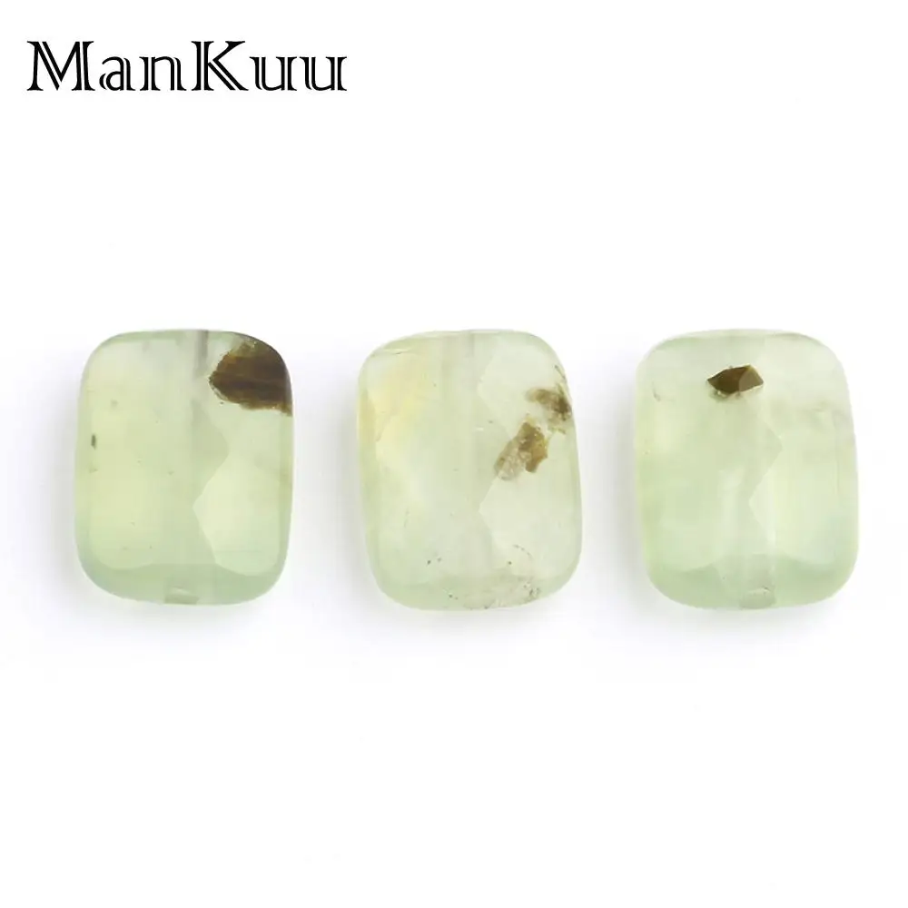 ManKuu 10*14 мм Прямоугольный натуральный виноградный камень класса AA бледно зеленый