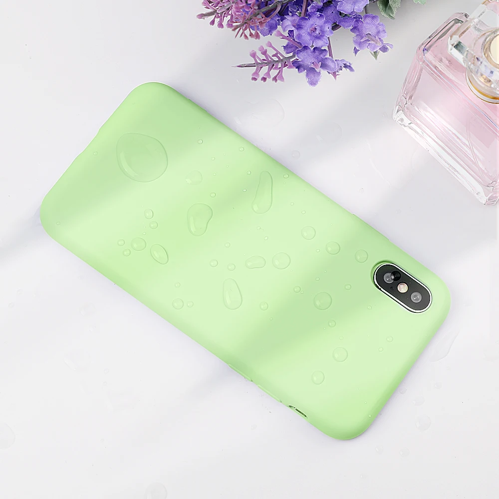 Силиконовый однотонный чехол LOVECOM ярких цветов для iPhone 11 Pro Max XS Max XR X для iPhone 6 6S 7 8 Plus, мягкая задняя крышка из ТПУ для телефона