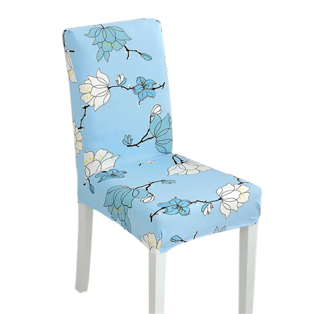 Chair Cover Printed Hotel Polyester Anti Dirty Kitchen Wedding Stretch Elastic Modern Living Room Removable Decorative Home Case | Дом и сад