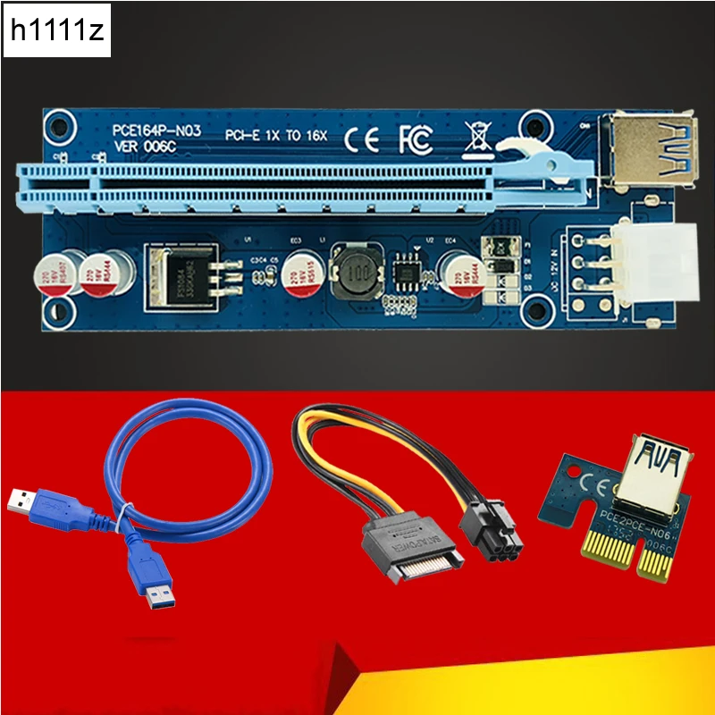 Новый PCI E Express X16 расширитель Pci e Riser Card usb 3 0 pcie Mining адаптер для bitcoin miner mining BTC
