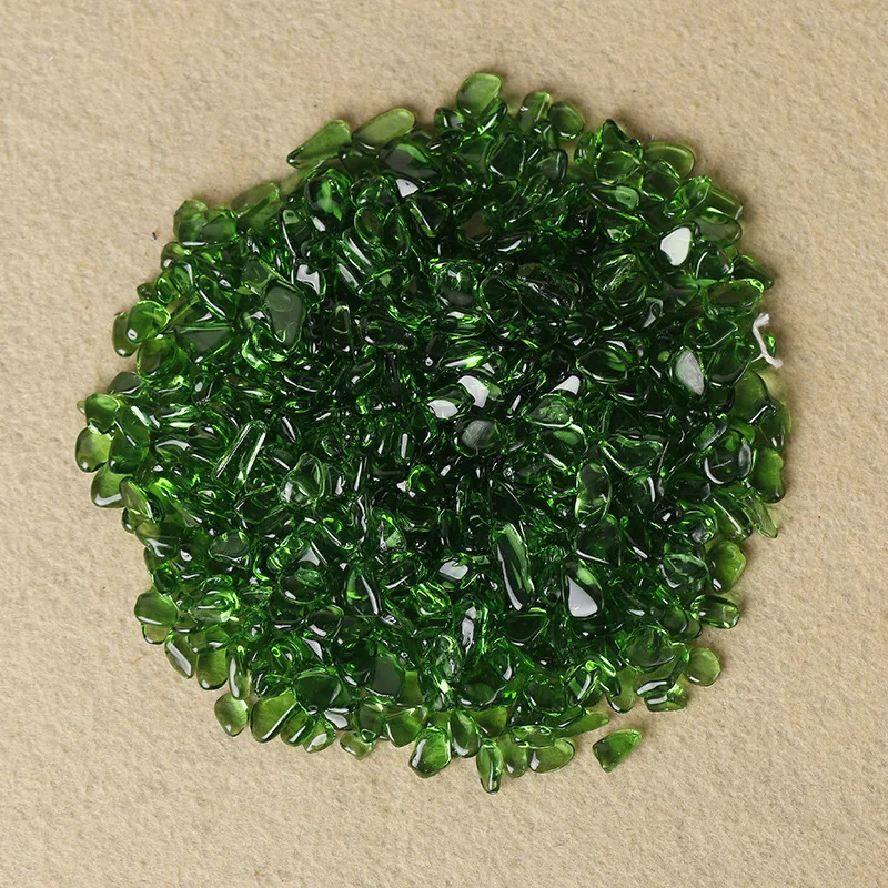 50 г натуральное полированное зеленое стекло камни галька полированные чипсы