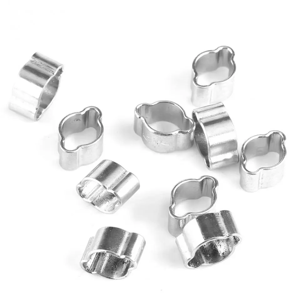 10 шт./лот хомуты для шлангов оцинкованные из нержавеющей стали с двумя ушами 5-23 мм