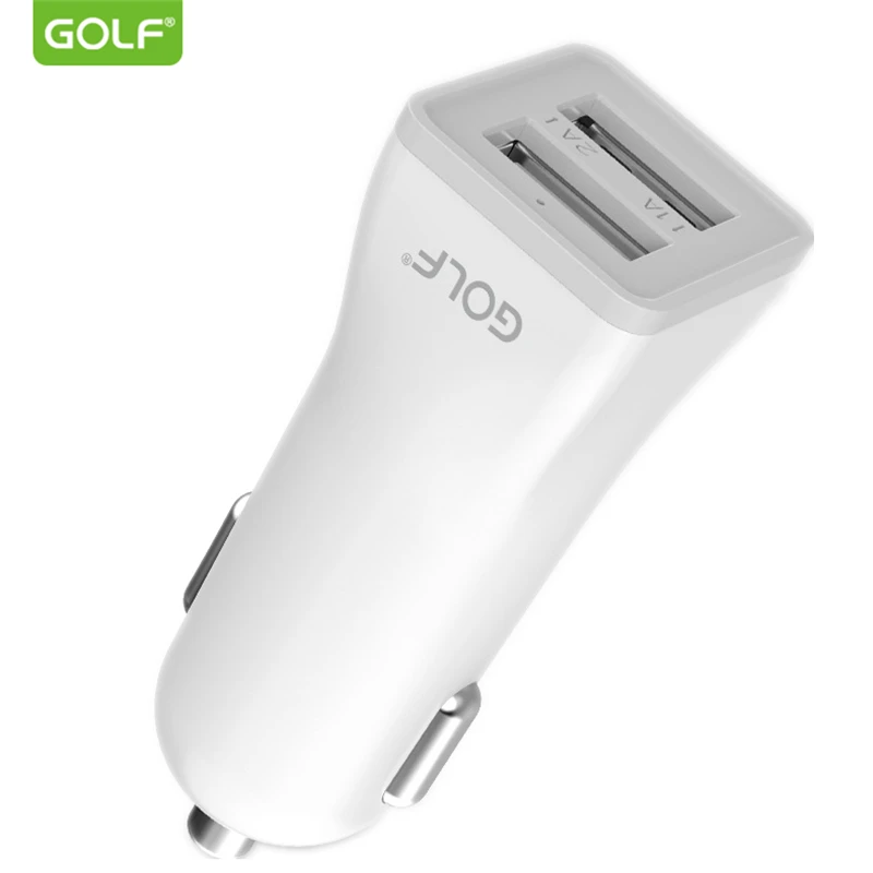 GOLF 2.1A 1A Двойной выход USB Автомобильное зарядное устройство для iPhone iPad Samsung LG Moto