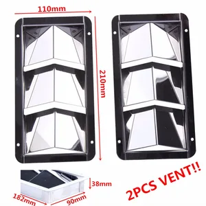 Вентиляционное отверстие для лодок, 2 шт., 8-14 дюйма x 4-38 дюйма, вентиляционное отверстие для лодок из нержавеющей стали, 3 слота