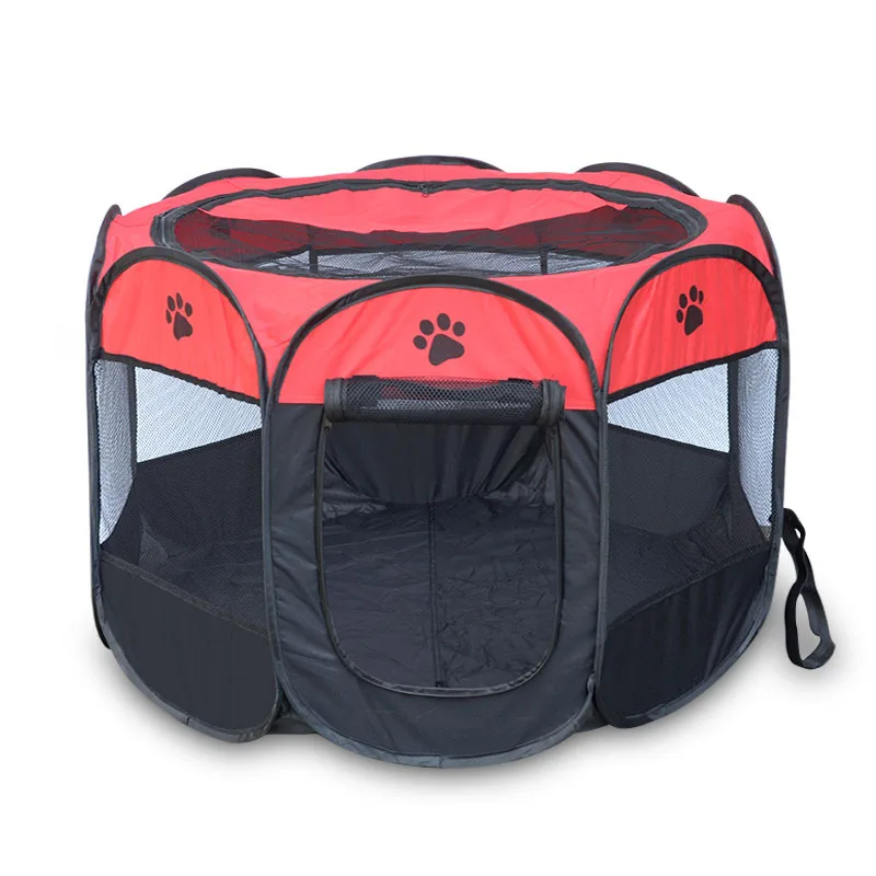 Портативная складная палатка для питомцев манеж собак кошек заборов щенков - Фото №1