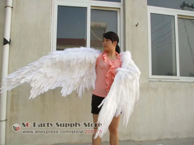Уникальные Белые мягкие крылья Ангельского пера на заказ для взрослых украшения
