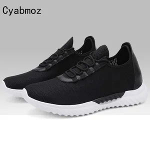 Кроссовки мужские сетчатые увеличивающие рост, дышащие, на шнуровке, летняя Брендовая обувь, 6 см