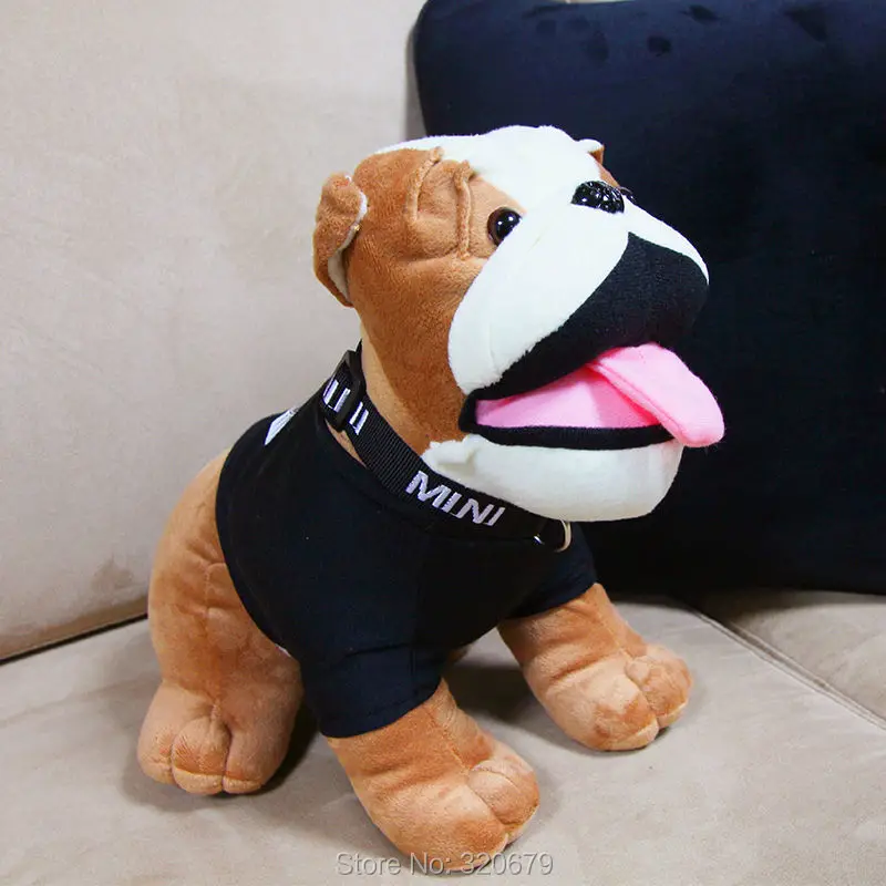 Mini Cooper бульдог Bull Dog плюша игрушечный автомобиль игрушка|mini cooper bulldog|car dog toytoy car |