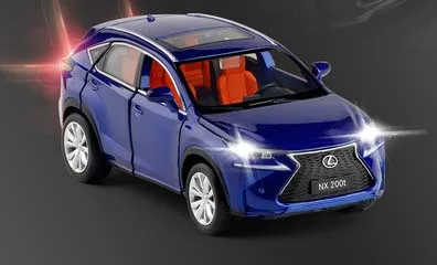 E 1:32 Масштаб литой металл литой под давлением роскошная модель автомобиля SUV для Lexus NX 200t со звуковым светильник вытяжной назад Модель автомобиля игрушки коллекция подарков - Цвет: E