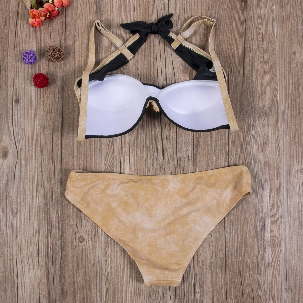 2018 новый сексуальный Для женщин Купальники Стильный контрастное бикини комплект