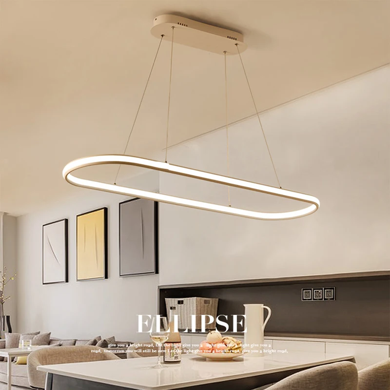 Length 1200mm Modern Led Hanging Chandelier For Dining Kitchen Room Double Glow Suspension luminaire Chandeliers | Лампы и освещение