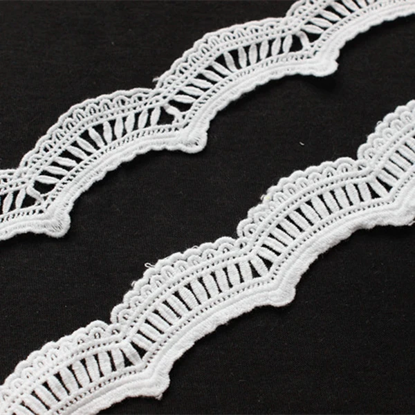 

5-10Yards Length White Cotton Lace Trims Applique Cotton Costume Trimmings Ribbon Home Textiles Sewing Lace Fabric