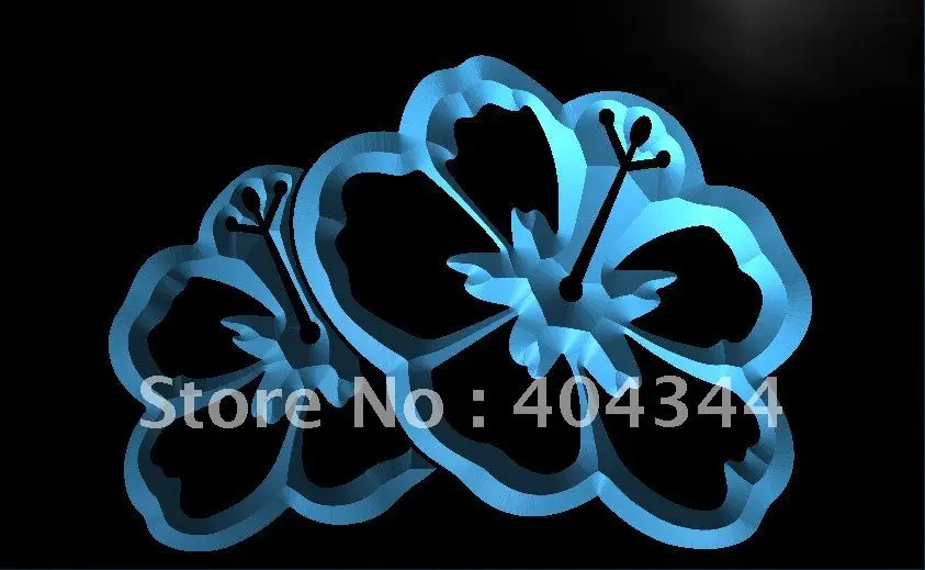 

LB905- HAWAIIAN Flowers Home Decor Display Light Sign home decor crafts
