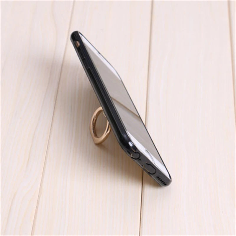 360 degree crystal ring buckle mobile phone holder cartoon small fresh flower adhesive tape metal ring For iphone iPod