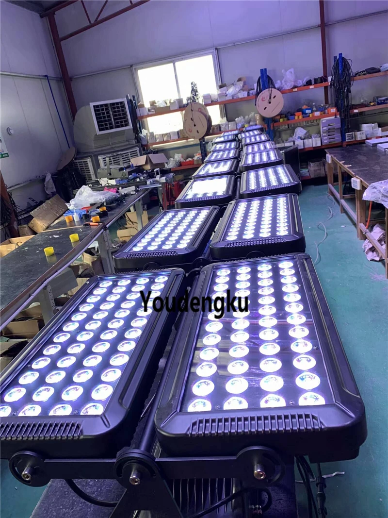 6 pcs 96*18W rgbwa+uv in 1 led wall washer outdoor light waterrpoopf pr city color ip65 dmx wallwasher |