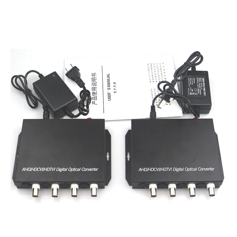 1080P HD AHD CVI TVI Fiber Optical Video Converter 4 Channel Media Single Mode 10KM | Мобильные телефоны и аксессуары