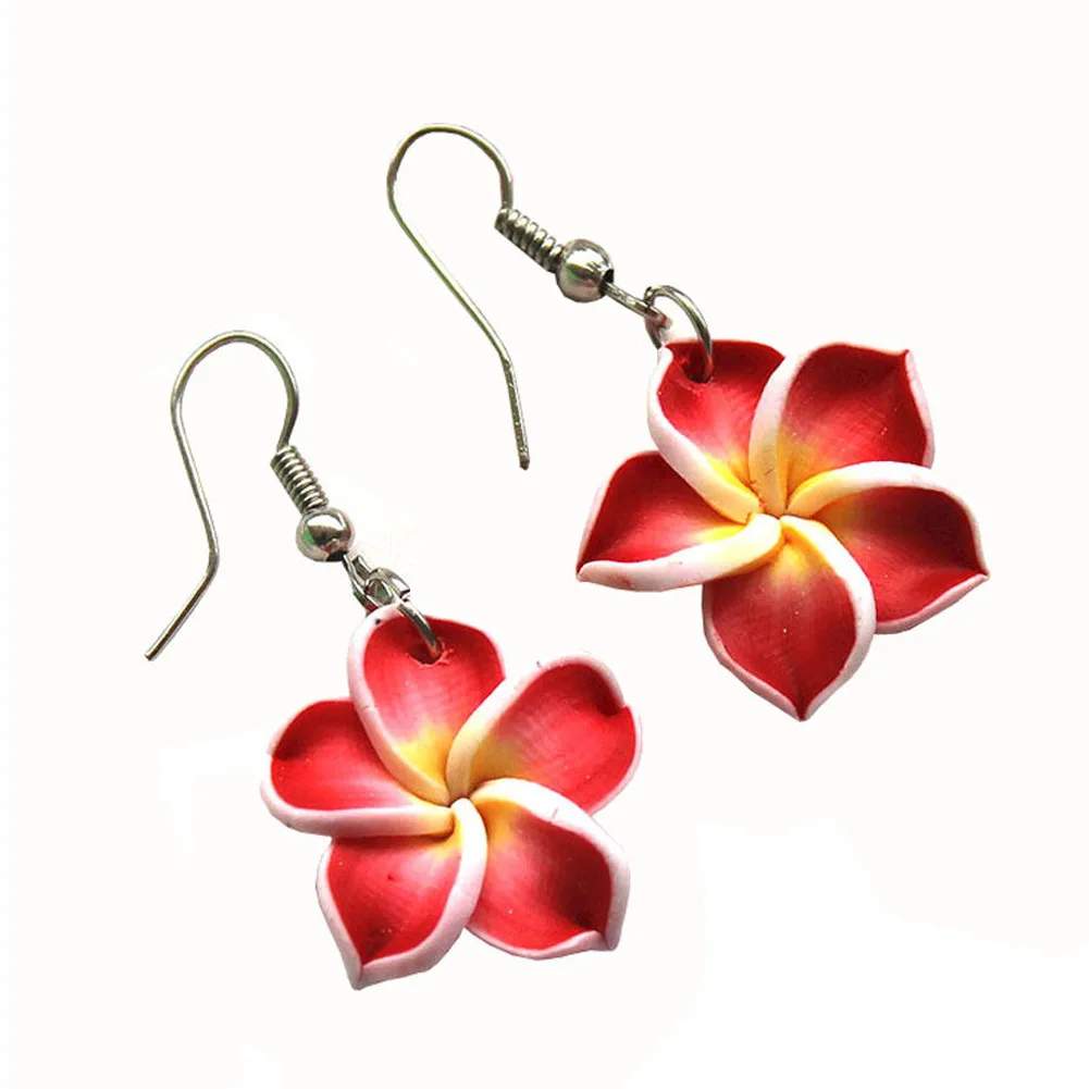 Модный Ювелирный Набор Гавайских цветов серьги из полимерной глины ожерелье