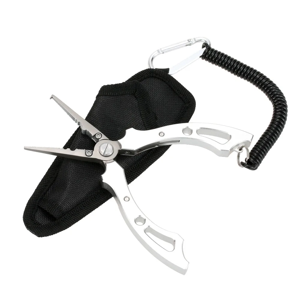 

Fishing Pliers Scissors 15.5cm Stainless Steel Fishing Pliers Outdoor Fishing Pliers Line Cutter Hook Remover Tackle with Bag