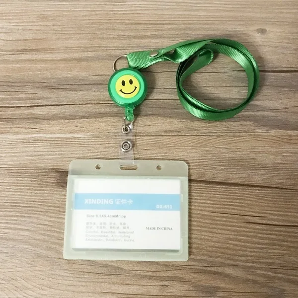 green-B Водонепроницаемый женский мужской ID кредитный банк держатель для карт студенческий автобус Прозрачный чехол для карт ремешок для мужчин для визитных карточек - Цвет: green-B