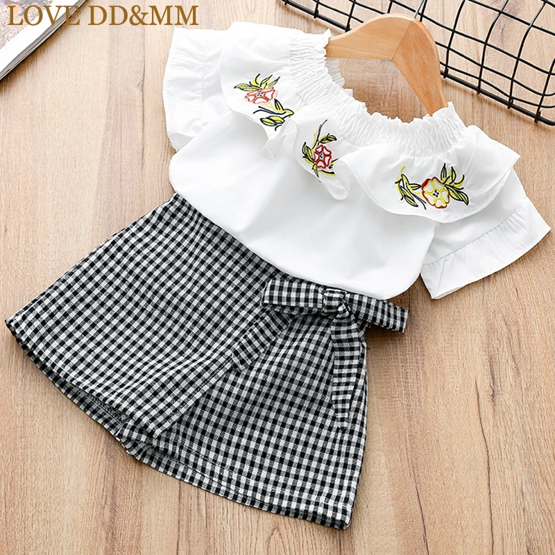 Комплекты для девочек LOVE DD &amp MM Новая летняя детская одежда 2020 Модная рубашка с