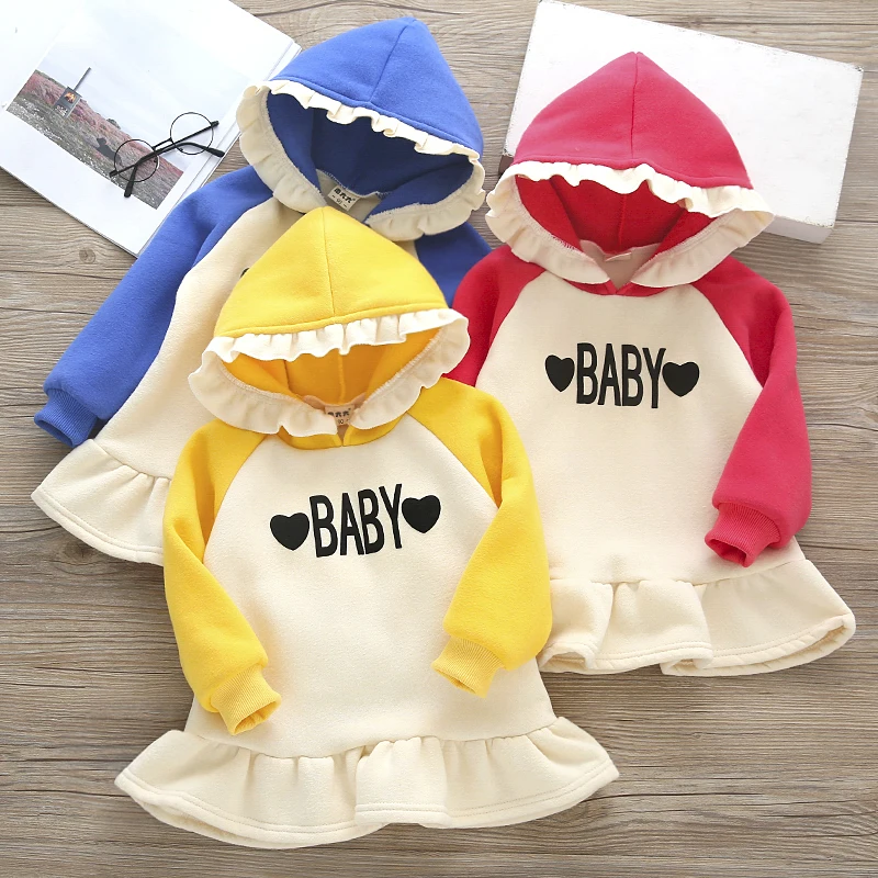 BibiCola 2018 girls dress cotton casual princess for children autumn long sleeve hoodies outfits kids bebe sport clothing | Детская
