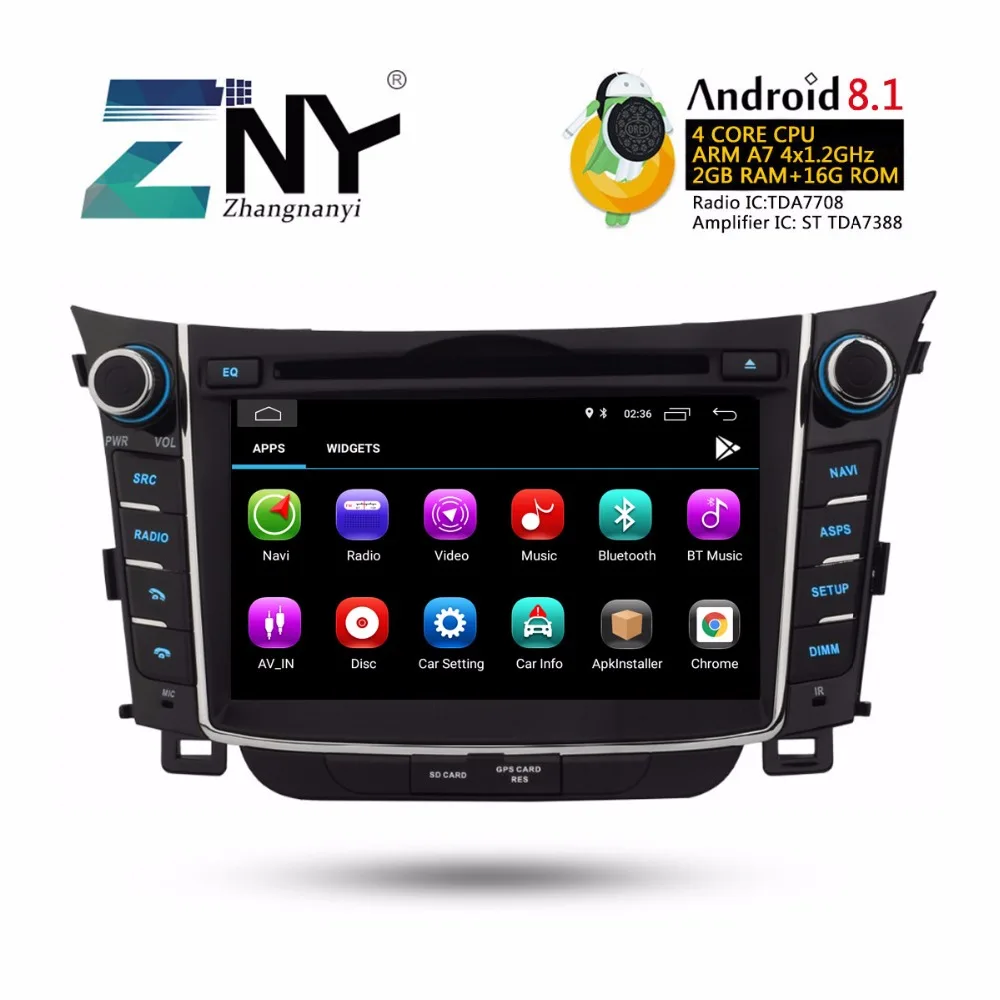 7 &quotAndroid 8 1 автомобильный DVD авто радио для hyundai I30 Elantra GT 2011-2016 2 Din gps навигация
