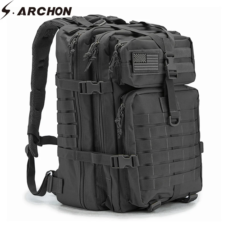 

S.ARCHON 34L Military Backpack Assault Pack Large-Capacity Army Molle Waterproof Bug Out Bag Multifunctional Battle Bag