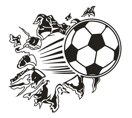 Ebay Лидер продаж виниловые наклейки на стену в виде футбольного мяча 2 размера для