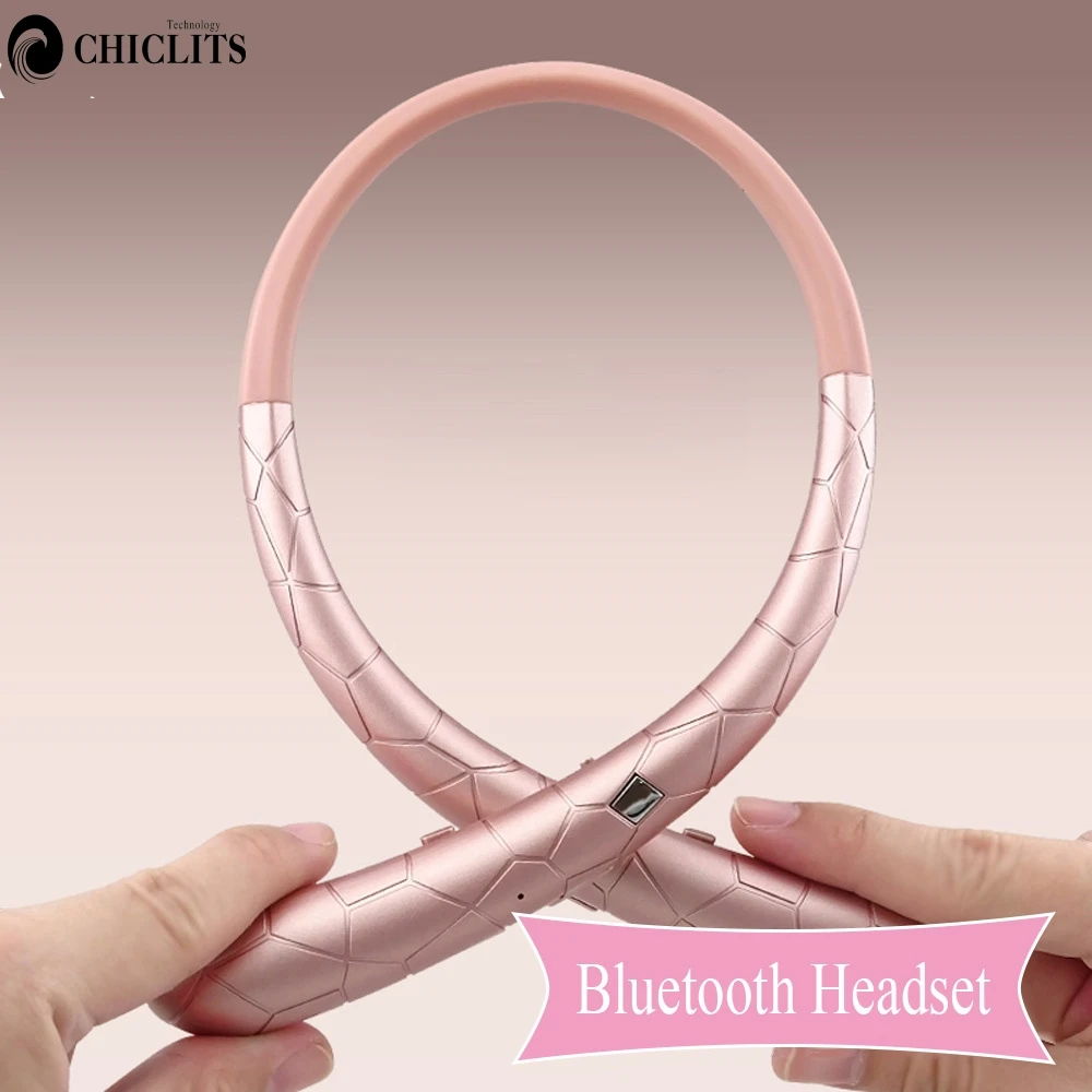 Модные Bluetooth 4 1 гарнитуры шейные Гибкие Выдвижной спортивные наушники с