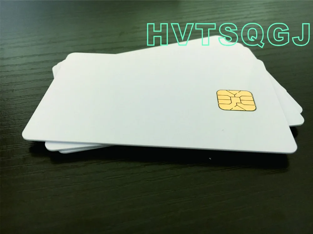 Бесплатная доставка Новая Белая пустая ПВХ 4428 контактная IC карта с SLE чип