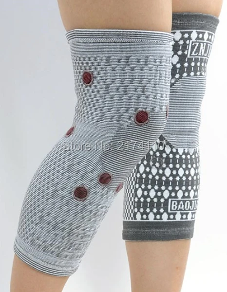 Магнитная терапия эластичный коленный суппорт рукава обертывания турмалиновая