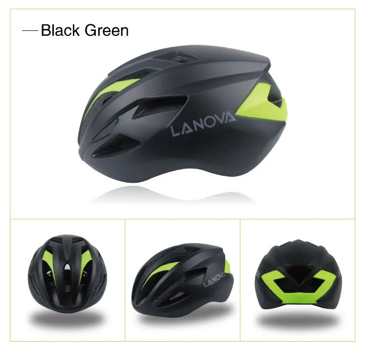 black green LANOVA для взрослых мужчин и женщин профессиональный MTB Горный шоссейный велосипедный шлем Casco Ciclis W-018 L велосипедный шлем для верховой езды - Цвет: black green