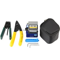 5 in 1 ftth tool kits with fiber cleaverfixed length stripperdrop cable strippercfs 2 fiber optic stripper and bag