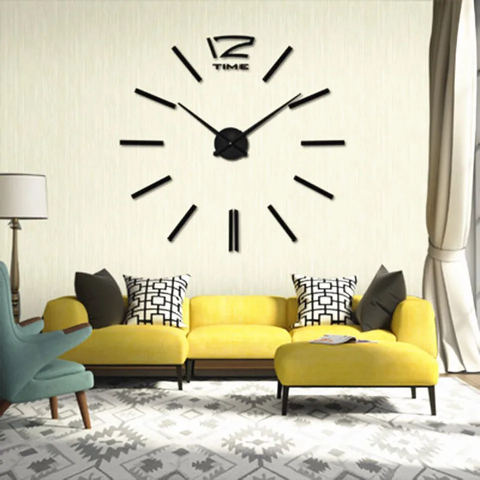 Настенные часы JADUOMA акриловые зеркальные сделай сам Современное украшение для