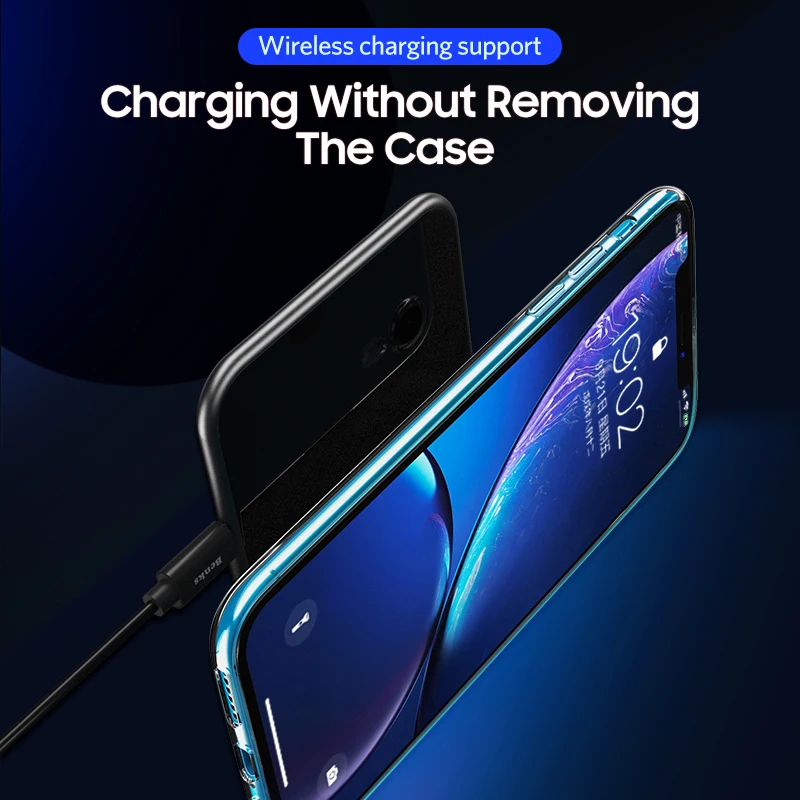 Benks Роскошный прозрачный ТПУ чехол для iPhone XS Max XR X противоударный Мягкий