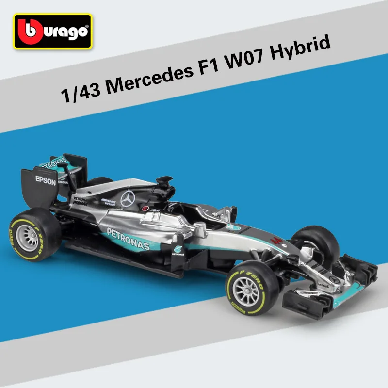 1:43 Масштаб симулятор металлический F1 Автомобиль Benz гоночный автомобиль модель сплав Formulaa 1 игрушечный автомобиль литье под давлением Автомобиль Образование оригинальная коробка детская игрушка подарок - Цвет: 2016 W07 NO.44